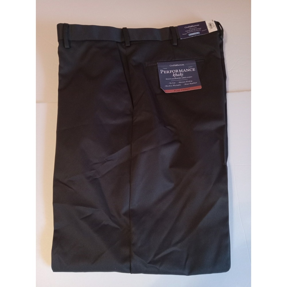 Croft & Barrow  Performance Khaki  Classic Fit Pants  34x29 Dark Grey Color‎